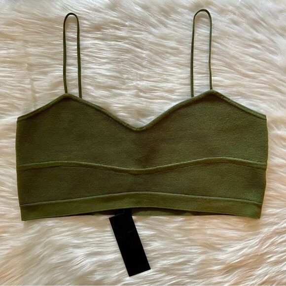 NWT Gianni Bini Kaylyn Knit Bralette in Basil - Picture 10 of 10